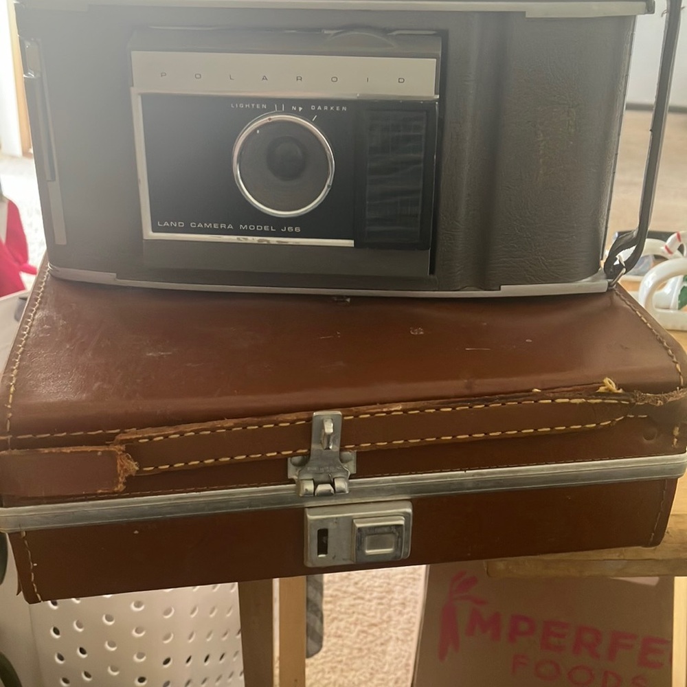 Polaroid Land Camera Model J66 - Black and Gray